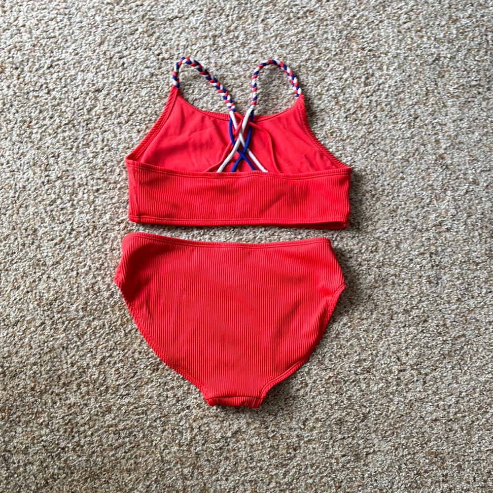 Red Ribbed Bikini Set - Picture 4 of 4